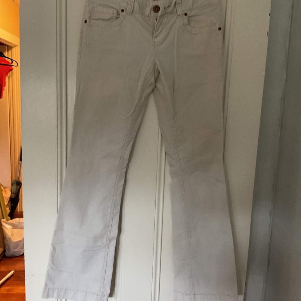 Corduroy flare pants.